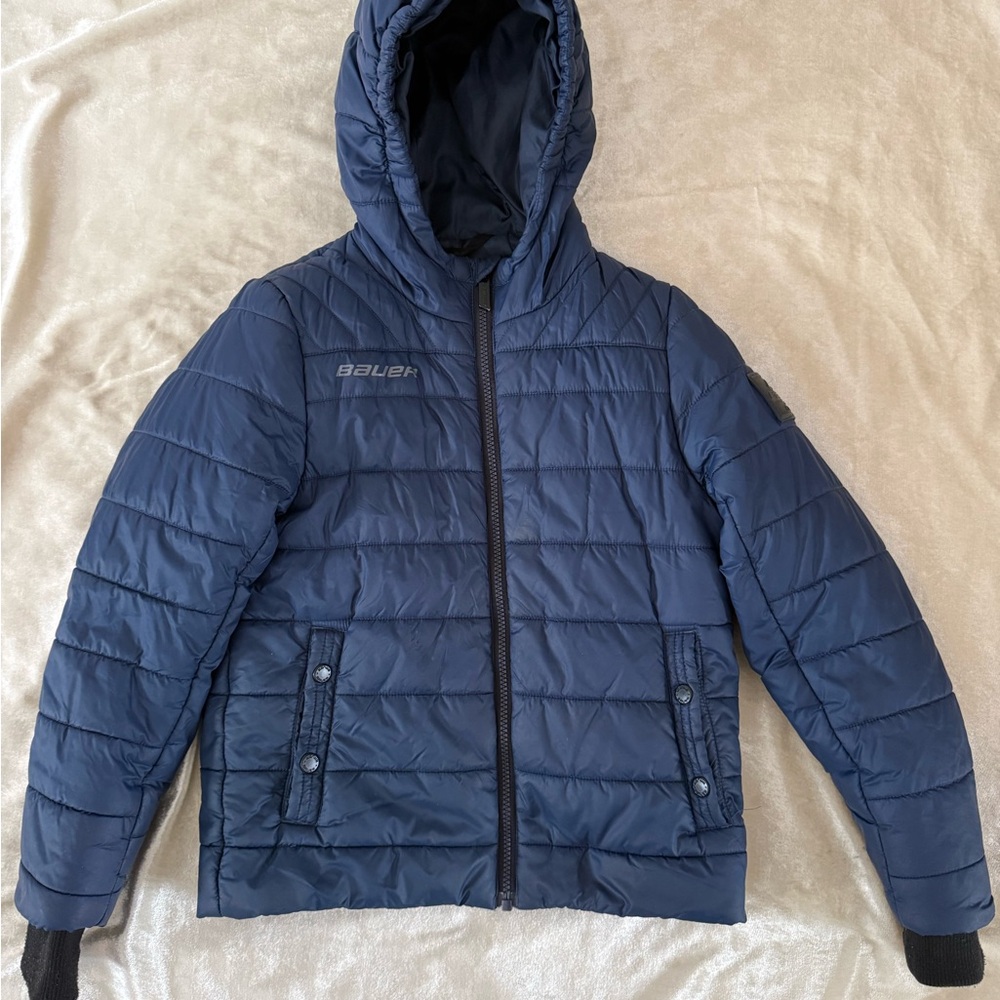 🏒🥅Bauer Hockey Team Puffer Jacket Navy Blue small